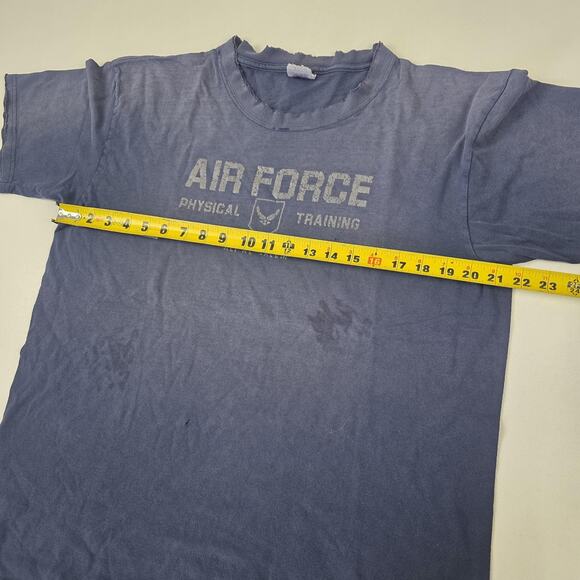 Vintage Air Force Shirt Mens Large Soffe Physical Training Ali Al Salem 90s Tee - Picture 6 of 12